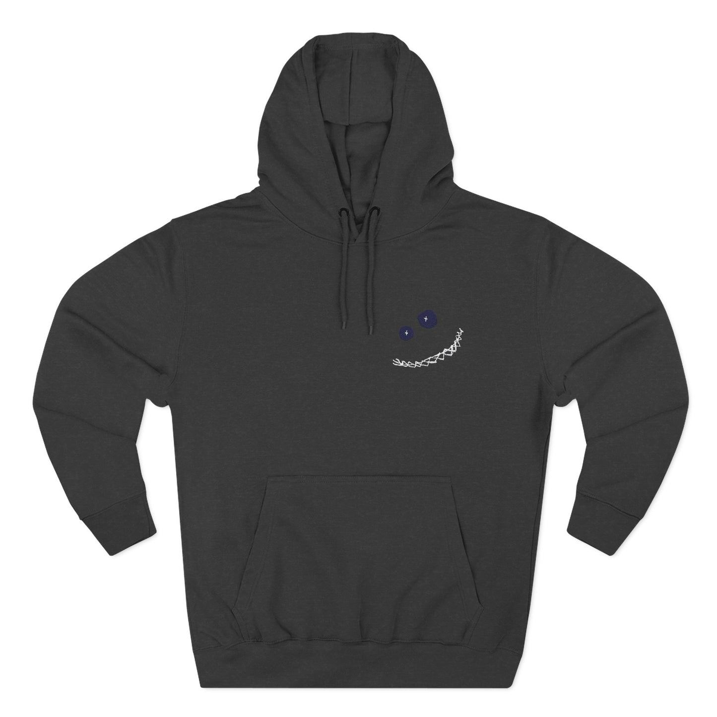 Wally Smiley Face Embroidered Fleece Hoodie