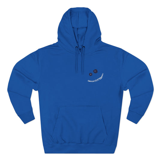 Wally Smiley Face Embroidered Fleece Hoodie