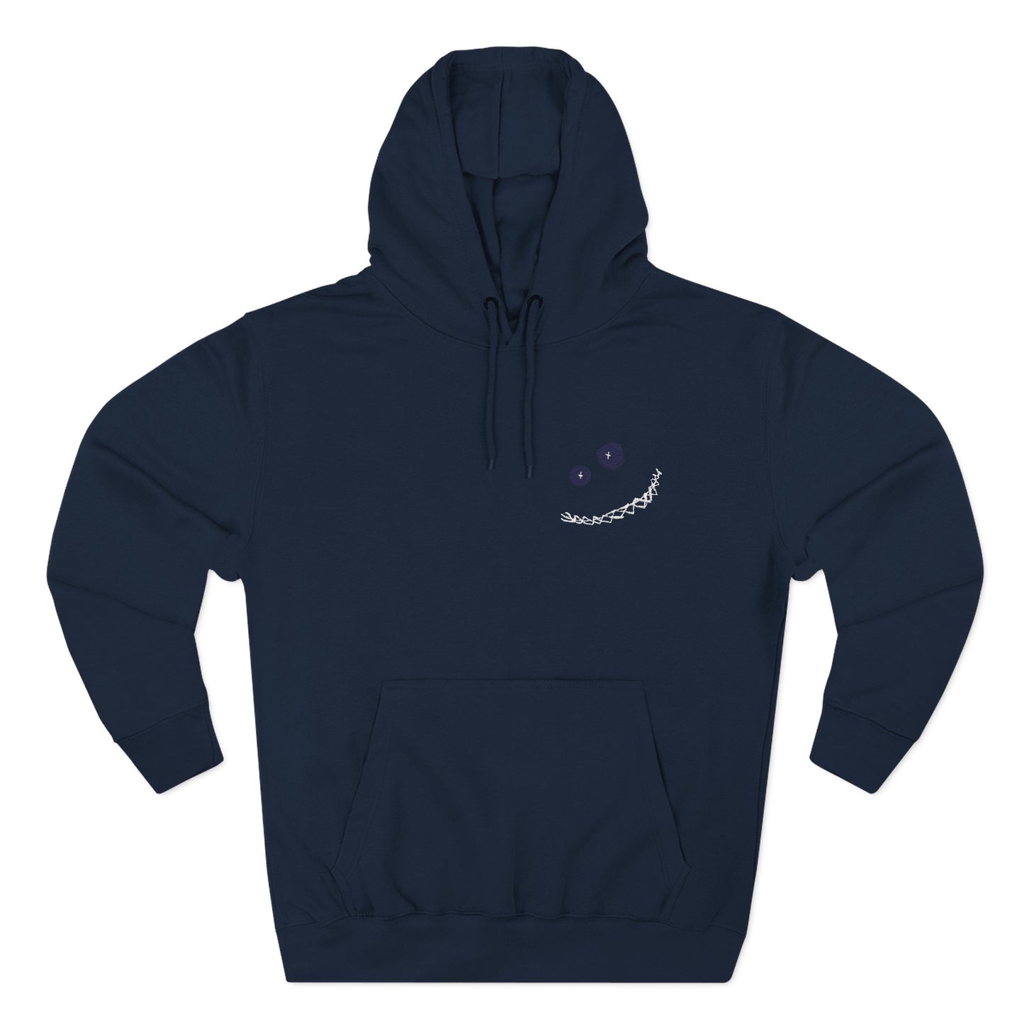 Wally Smiley Face Embroidered Fleece Hoodie