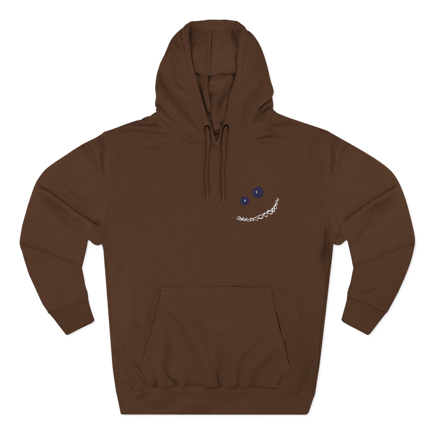 Wally Smiley Face Embroidered Fleece Hoodie