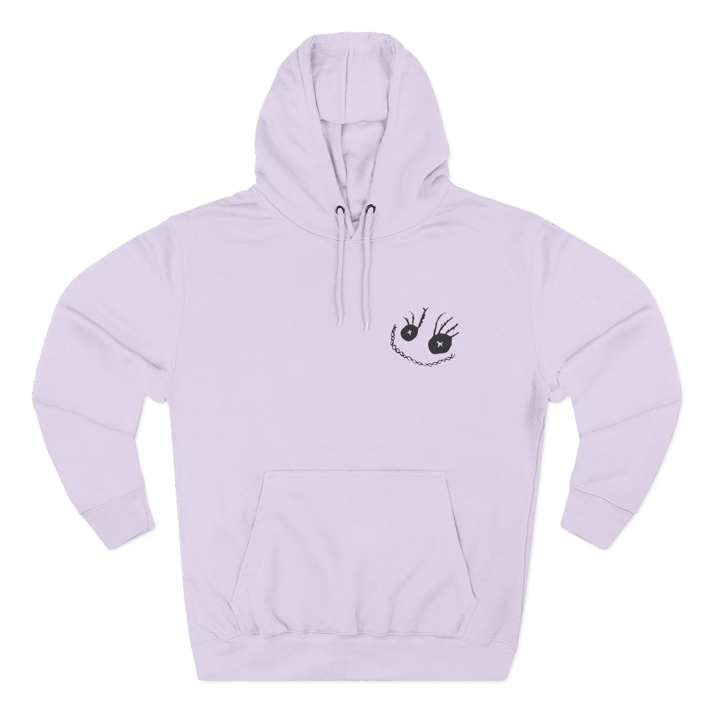 Sally Smiley Face Embroidered Fleece Hoodie