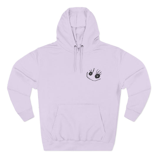 Sally Smiley Face Embroidered Fleece Hoodie